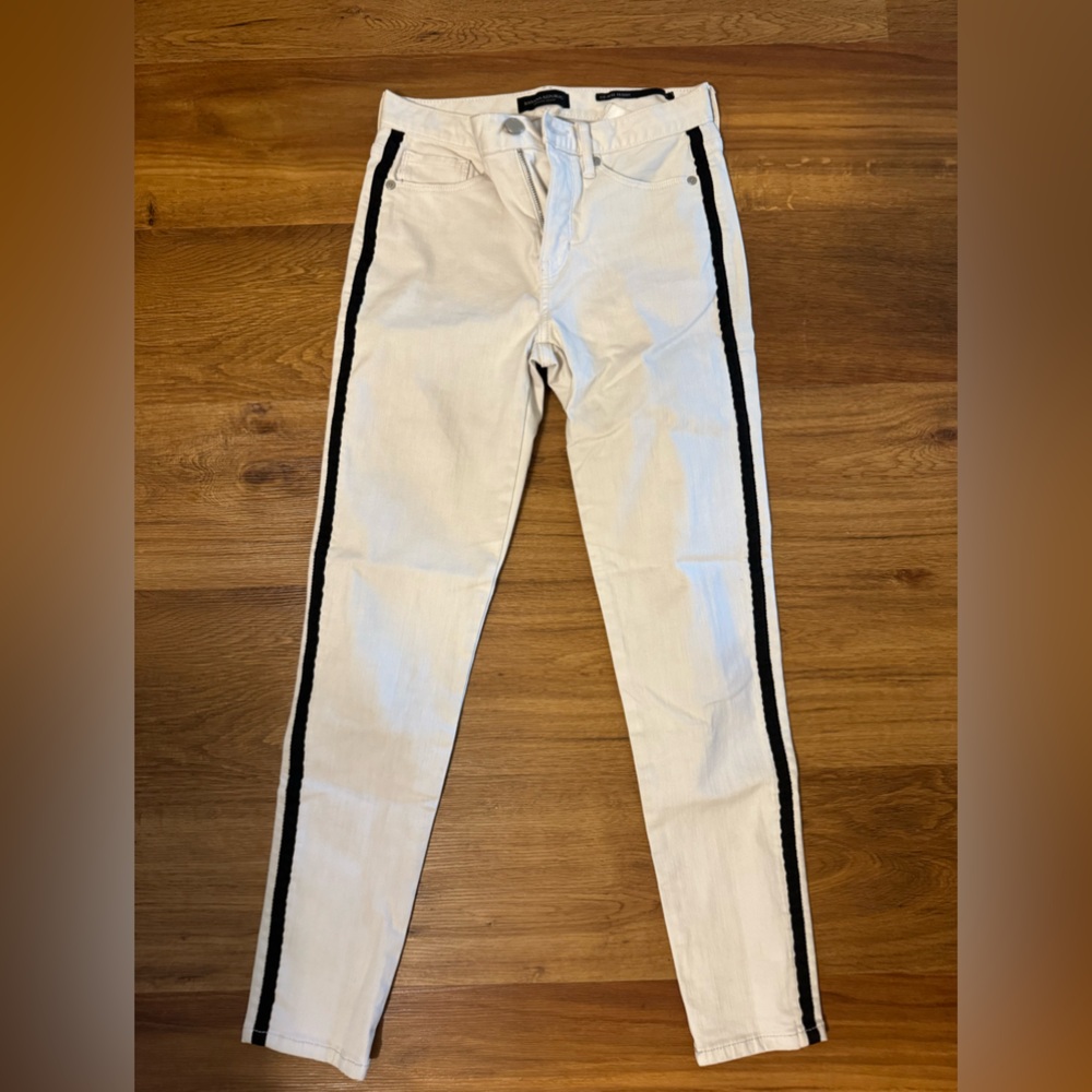 Banana Republic White Mid-Rise Skinny Jeans